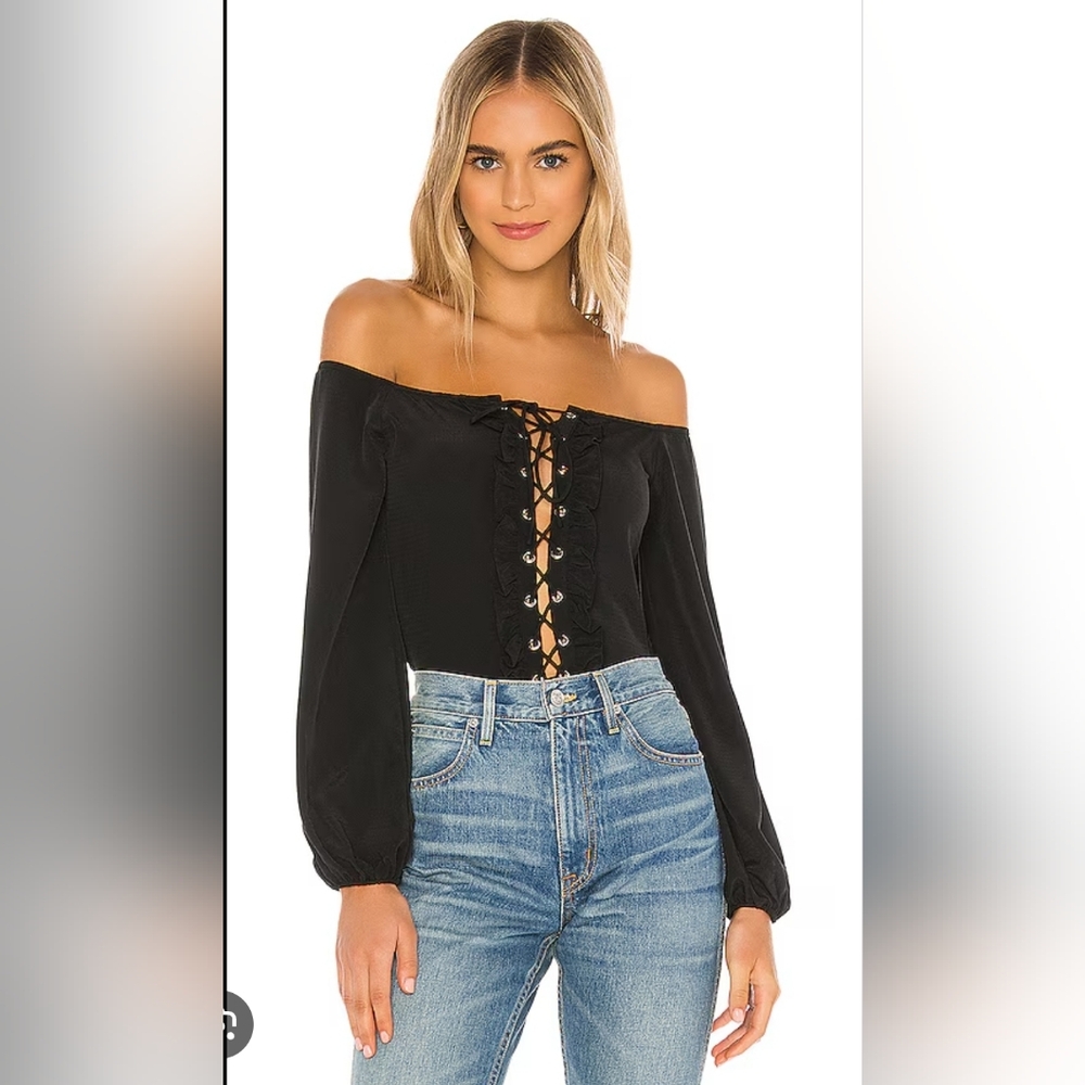 Superdown black bodysuit